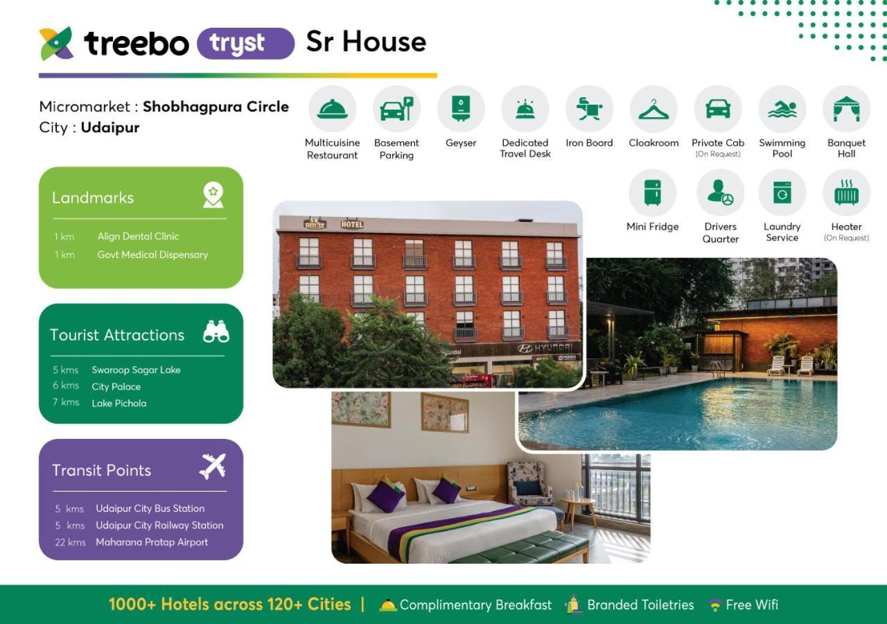 Treebo Tryst Sr House Hotel Udaipur Exterior foto